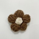 Flores de crochet decorativas têxteis 4 cm 10 pcs aplicações em poliéster para artesanato costura scrapbook e decoração 11