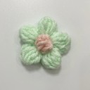 Flores de crochet decorativas têxteis 4 cm 10 pcs aplicações em poliéster para artesanato costura scrapbook e decoração 13