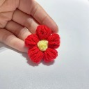 Flores de crochet decorativas têxteis 4 cm 10 pcs aplicações em poliéster para artesanato costura scrapbook e decoração 3