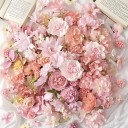 Flores decorativas artificiales realistas 20 pcs de seda para arreglos, decoración de mesas y creación de decoraciones para bodas 6