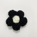 Flores tejidas a mano decoración textil 4 cm 10 unidades aplicaciones de poliéster para manualidades costura scrapbook y decoración 2