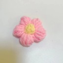 Flores tejidas a mano decoración textil 4 cm 10 unidades aplicaciones de poliéster para manualidades costura scrapbook y decoración 5