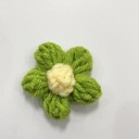 Flores tejidas a mano decoración textil 4 cm 10 unidades aplicaciones de poliéster para manualidades costura scrapbook y decoración 9