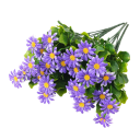 Flori artificiale de margarete, buchet bogat de 33 cm, mătase + plastic, aranjament decorativ pentru vază pe masă, raft sau interior 2