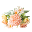 Flori decorative artificiale, buchet bogat de flori 30x16 cm, mătase + plastic, decoratiune pentru vază și interior 5