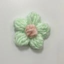 Flori tricotate manual decoratiuni textile 4 cm 10 bucăți aplicații croșetate pentru creație cusut scrapbook și decorare 13