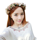 Flower Crown Hair Accessory with Roses and Meadow Full Flowers Natural Hairband with Decorative Ribbon Romantic Floral Hair Decoration 2