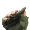 Fluier portabil multifuncțional 7 în 1 pentru supraviețuire, cu lanternă LED, busolă, lupă, termometru, oglindă, instrument de salvare, 9,7 x 2,8 cm, camping 3