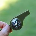 Fluier verde 3 în 1 cu busolă și termometru, instrument de supraviețuire multifuncțional pentru camping, drumeții, echipament de supraviețuire în aer liber 2