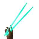 Fluorescent Drumsticks 41.5×1.4 cm Pair of Glow Sticks in Various Colours Durable for Playing on Drum Kits and Musical Performances 2