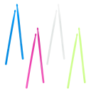 Fluorescent Drumsticks 41.5×1.4 cm Pair of Glow Sticks in Various Colours Durable for Playing on Drum Kits and Musical Performances 6