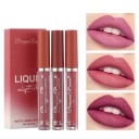 Flüssiges Lippenstift-Set, ultramatter, wasserfester Lippenstift, langanhaltender Lippenstift, 3-tlg 3