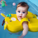 Flutuador amarelo inflável para crianças de 40 x 38 x 10 cm Círculo de natação com motivo de girafa para bebés de 6–36 meses Diversão aquática de verão 4