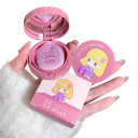 Flydende fugtgivende blush 1 stk Rund kompakt emballage med spejl Pudder svamp Langtidsholdbar lysnende makeup til kinder 7