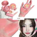 Flytande återfuktande rouge 1 st Rund kompakt förpackning med spegel Pudrad svamp Långvarig upplysande makeup för kinder 11