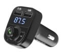FM-Transmitter für das Auto mit Bluetooth 4.0 Ladegerät 2x USB 3,1 A und 1 A Musikabspielen von TF-Karten bis 32 GB Display Stromversorgung 12 bis 24 2