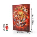 Fodbold adventskalender 26 x 18 x 3 cm Plast Jule adventskalender med figurer af fodboldspillere og tilbehør Børns sportskalender 4