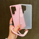 Fodral 2i1 för telefon Samsung Galaxy S24+ med handledsrem Silikonfodral med geléeffekt Mobilfodral med snodd 9