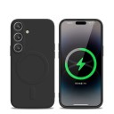 Fodral för Samsung Galaxy S24 med stöd för magnetisk laddning Skydd av termoplastisk polyuretan TPU Mobilskal med magnetring 3