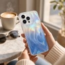 Fodral för Samsung Galaxy S25 med glittrande gradient Glänsande baksida Material Polykarbonat och TPU Termoplastisk polyuretan Mobilskal 6