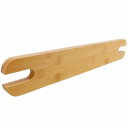 Fodrestøtte i naturlig bambus 50 x 8 x 2 cm til barnestol med skridsikre gummier og udskæringer 6 x 2,5 cm 8