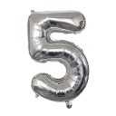 Fødselsdagsballon i sølv med nummer 40 cm 6