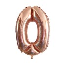 Fødselsdagsballon med roseguldtal 100 cm 1