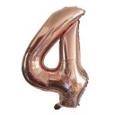 Fødselsdagsballon med roseguldtal 100 cm 5