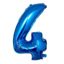 Fødselsdagsblå ballon med nummer 80 cm 5