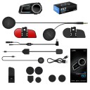 Fodsports FX7 Bluetooth 5.4 Mesh Intercom 10 Riders 2000m FM Radio ENC HIFI 40mm Højttalere IP67 Vandtæt Type-C Opladning 3