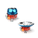 Fogão a gás portátil à prova de vento 21 x 21 x 10,5 cm Fogão dobrável em aço inoxidável e alumínio para uso ao ar livre Camping Caminhadas 2