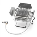Fogão de camping a gás e aquecedor com radiação infravermelha 2,5 kW, 1 kg, aço inoxidável e cerâmica, prateado, para camping e atividades ao ar livre 4