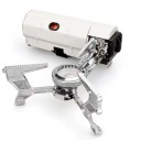 Fogão de Camping a Gás em Aço Inoxidável 2670 W Fogareiro Portátil Dobrável para Cartuchos de Gás Diâmetro 26 cm 6