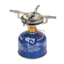 Fogão de camping a gás exterior 17,5x7,5 cm Fogão portátil ultraleve com adaptador para botija de gás Cozinha ao ar livre Caminhadas Camping 3