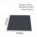 Fogászati gumibariáfólia felnőtteknek 36 db 15,2 × 15,2 cm vastagság 0,22 mm latex az izolációhoz 6