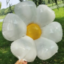 Foil Balloon 76 x 63 cm Large Daisy Flower Shaped Balloon Inflatable Decoration for Celebrations Wedding and Birthday Decoration 2
