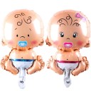 Foil Balloon in the Shape of a Baby in a Nappy Curly Hair and Chubby Legs Shiny Aluminium Foil 47 x 26 cm Decoration for a Birth Celebration 5