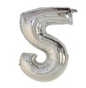 Foil balloon in the shape of a number for birthday parties and New Year celebrations For assembling age or year Aluminium foil Size approx 6