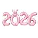 Foil Balloons 45 x 93 cm Numbers 2026 Silver Balloons Made of Aluminium Foil New Year Decorations New Year's Eve Party Graduation Christmas 17