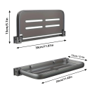 Foldable Aluminium Shelf 30x13x29cm Wall-Mounted Storage Shelf for Caravans and Motorhomes Practical Accessory for Space Saving 2