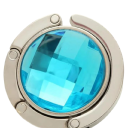 Foldable Bag Hook for Table 4.5 cm Hook with Artificial Gemstone Elegant Handbag Holder Portable Table Hanger for Café 5