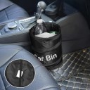 Foldable Car Bin with Hanging Strap 20 x 16 cm Textile Black Organiser for Car Interior 4