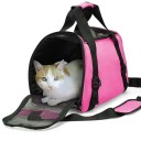Foldable Carrier for Cats and Dogs Comfortable Zip Pet Carrier Soft Nylon Pet Crate for Dogs and Cats Travel Bag for Transporting Cats and Dogs 4