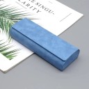 Foldable Glasses Case 15.6 x 6.1 x 3 cm Hard Protective Case Made of Artificial Leather for Sunglasses and Prescription Glasses 3