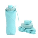 Foldable Silicone Drinking Bottle 600 ml Silicone Travel Bottle Temperature Resistant from −15 to 100 °C Portable Bottle for Water and Beverages 4