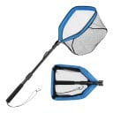 Foldbar fiskeunderlag teleskopisk to-delt stang 100 cm Net med sekskantede masker Skumgreb og karabinhage til at lande fisk 1