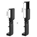Foldbar justerbar 360° roterende telefonholder bærbar stativ til fly- og togrejser mobilholder 4