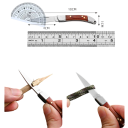 Foldbar lommekniv i rustfrit stål 10 cm kompakt EDC-lommekniv foldekniv til rejser udendørs værktøj camping vandreture overlevelsesture 3