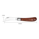 Foldbar podbinding kniv med buet blad 16,5 cm Blad af rustfrit stål 3Cr13 og håndtag af palisander Brun Til podbinding og beskæring 6