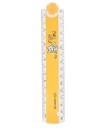 Foldbar tommestok til børn med en samlet længde på 30 cm. Farverig skolelineal til børn med et sødt motiv. Gennemsigtig lineal til skolen. 6